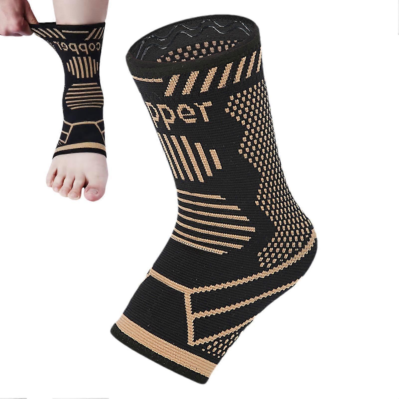 Compression Ankle Brace Breathable Compression Sleeve Knitted Ankle Support Size Large