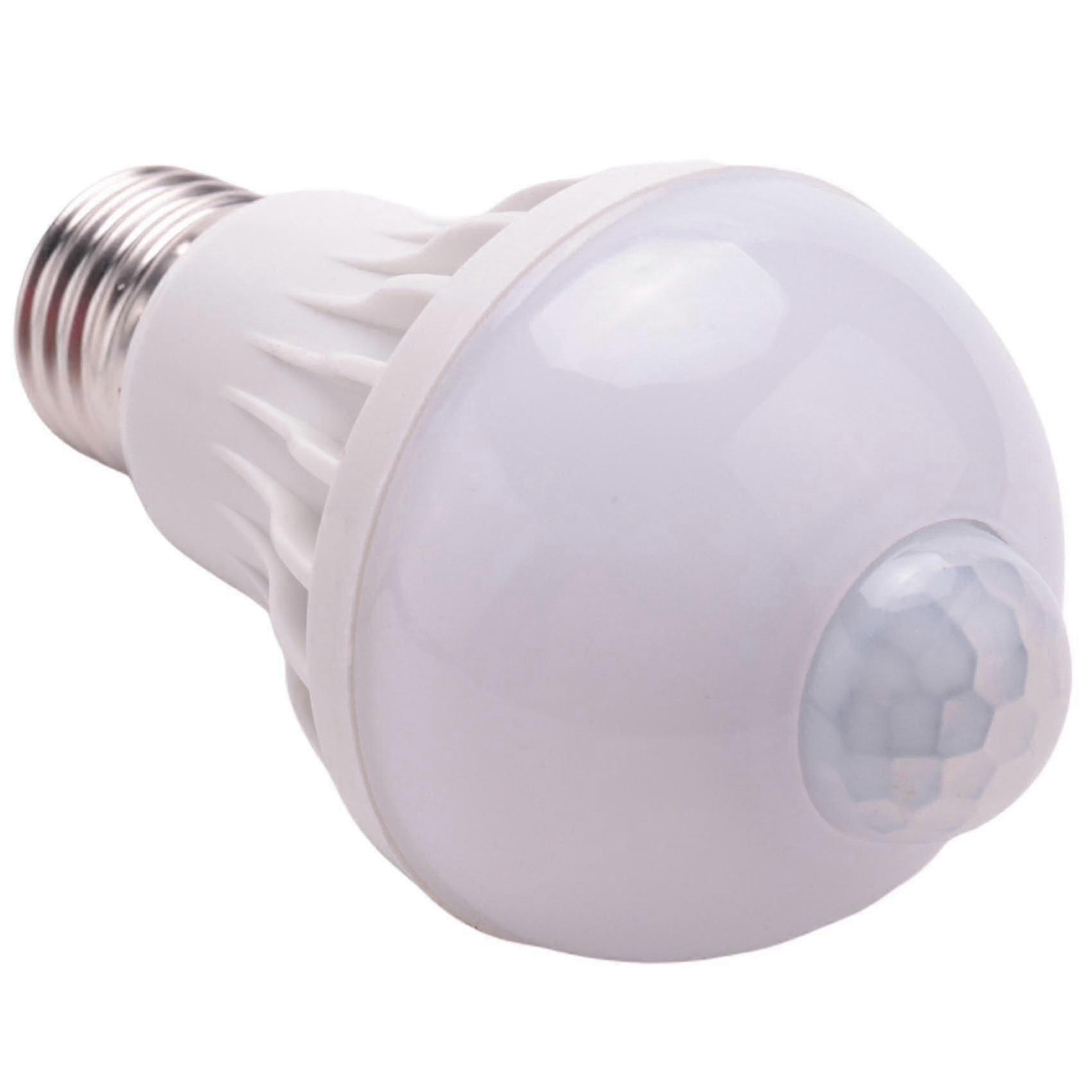Energy-Saving E27 LED Bulb with Motion Sensor for Home and Garden Use, 5W