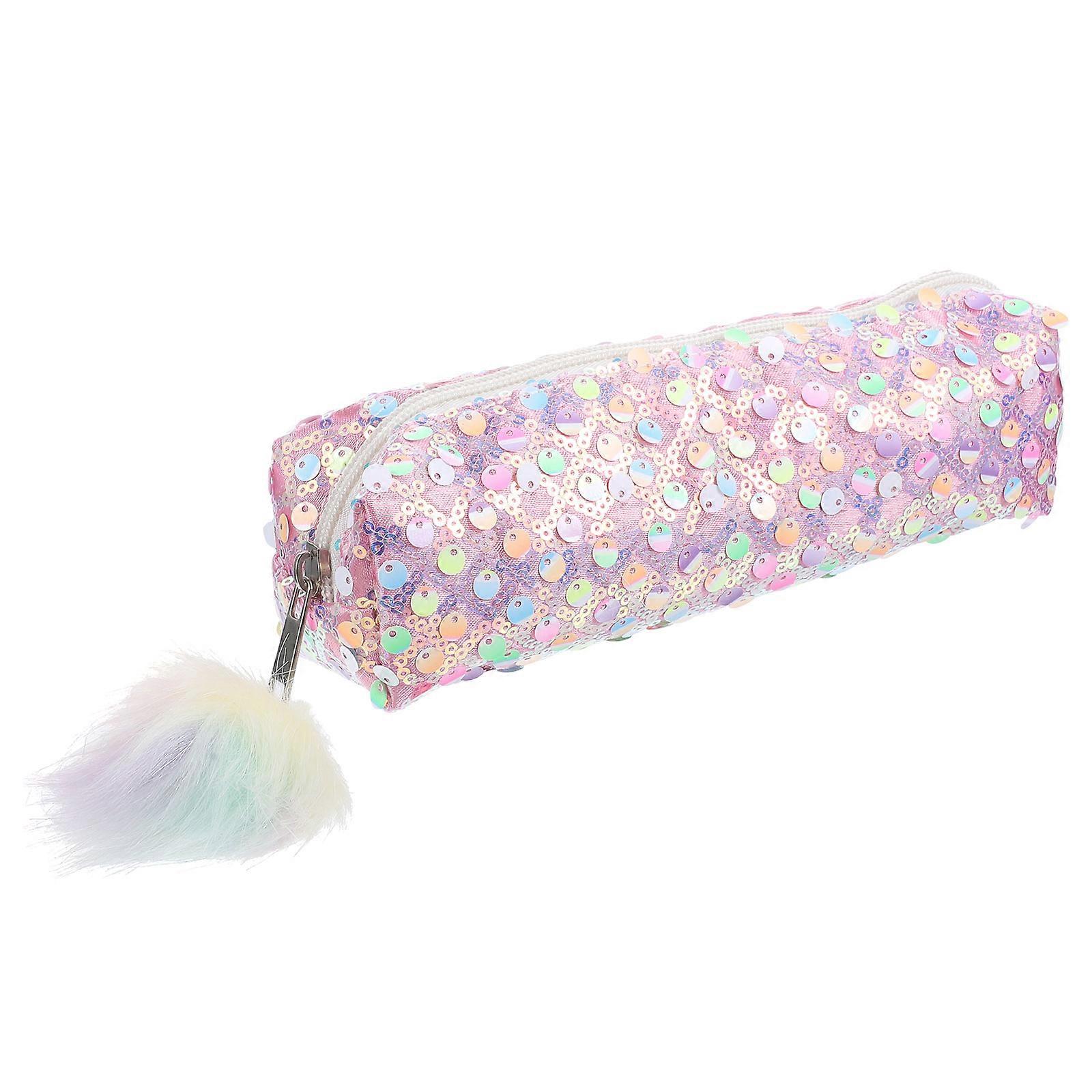 Durable 5Pcs Student Pencil Case With Rectangular Design And Washable PET Material For Daily Use And Organization