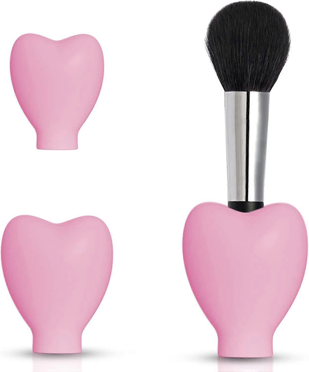 3-Pack Pink Silicone Brush Covers - Heart Dust Protectors
