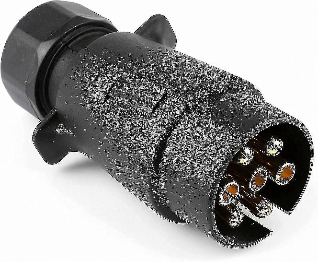 7-Pin Male Plug for Trailer Socket, Compatible with Car Trailers, Caravans, and Bike Racks