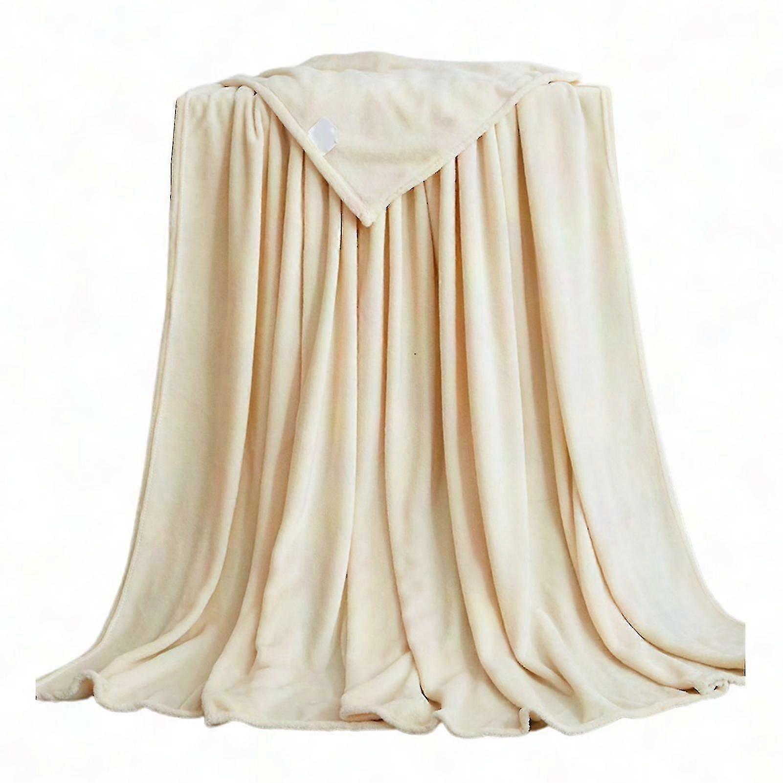 Soft Coral Fleece Filt - Mysig Shaggy Solid Färg Kasta för Soffa & Soffa