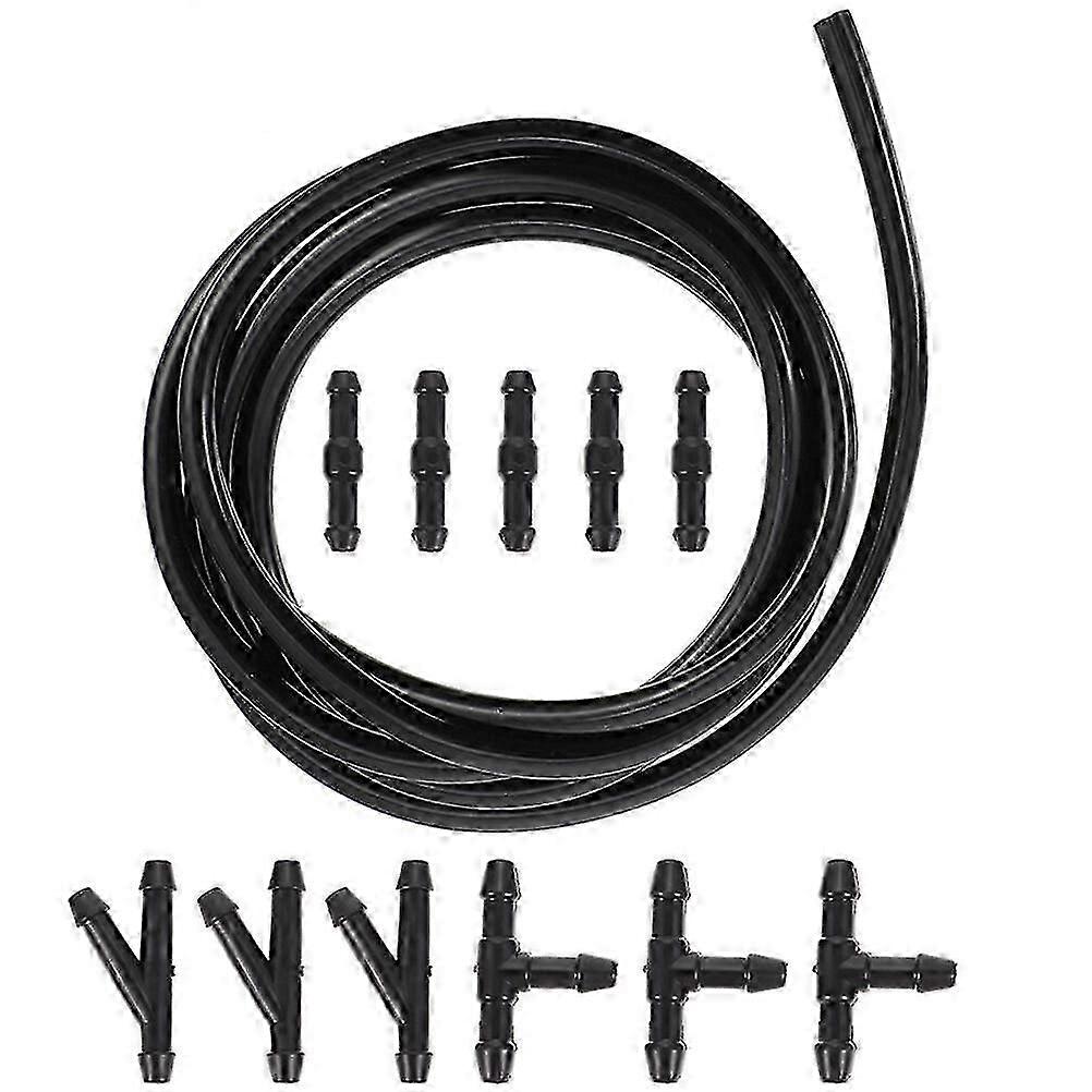 1 Set Windshield Washer Hose Washer Fluid Hose Connector Windshield Repair Kit