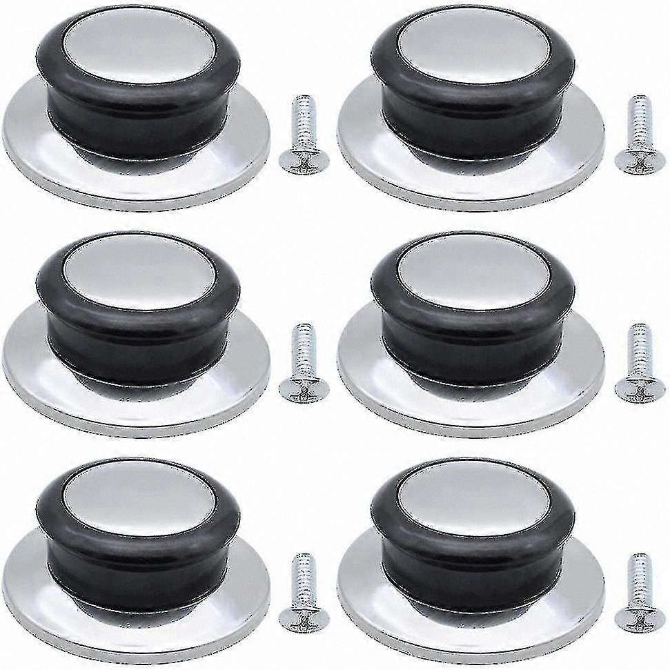 Universal 6-Pack Heat Resistant Pot Lid Knobs Replacement Handles for Cookware Lids
