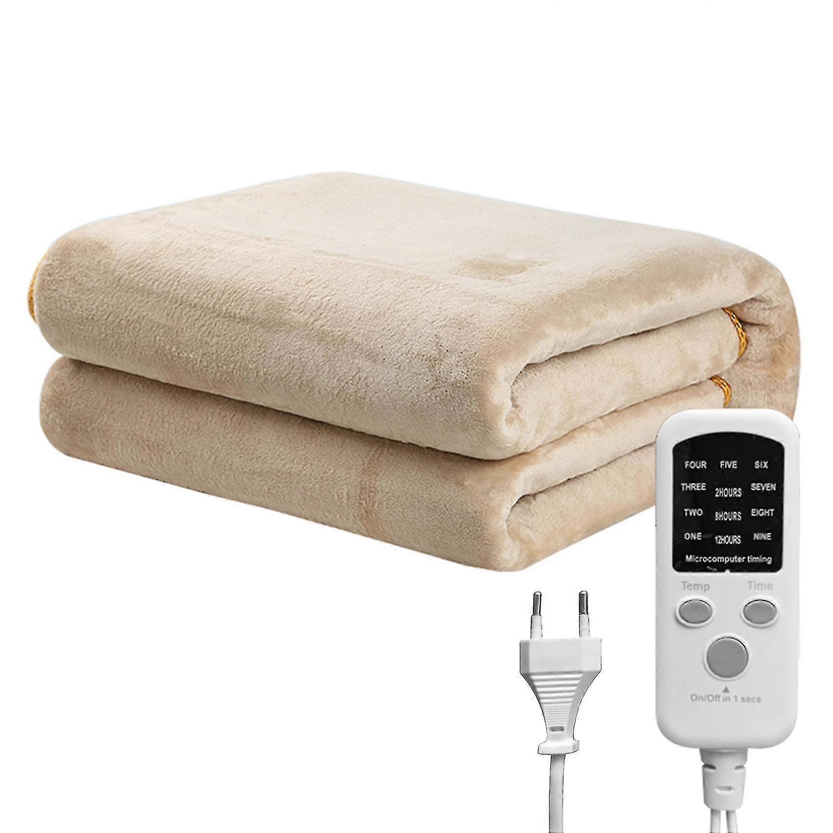 8x1.2m Electric Heated Blanket - Thick Heating Blanket with Thermostat & EU Plug for Winter Warmth