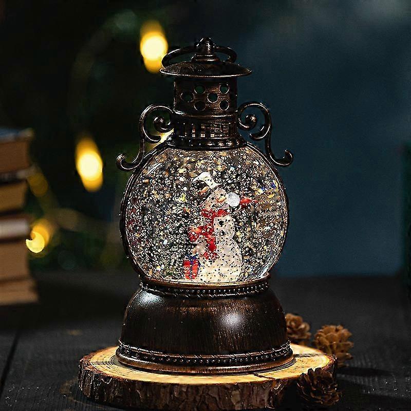 Snow Globes Lantern, Home Lighted Christmas Snow Globe