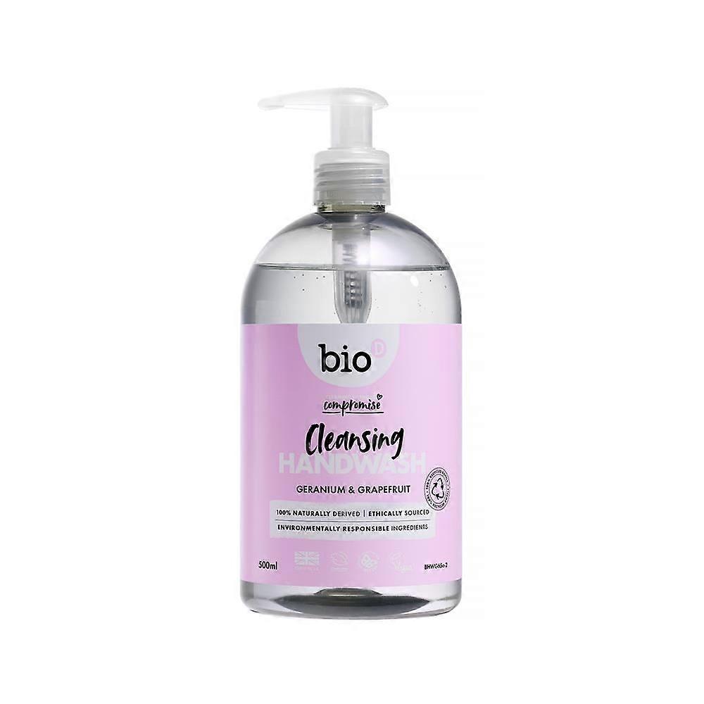 Bio-D Hand Wash Geranium & Grapefruit 500ml - 4 Pack