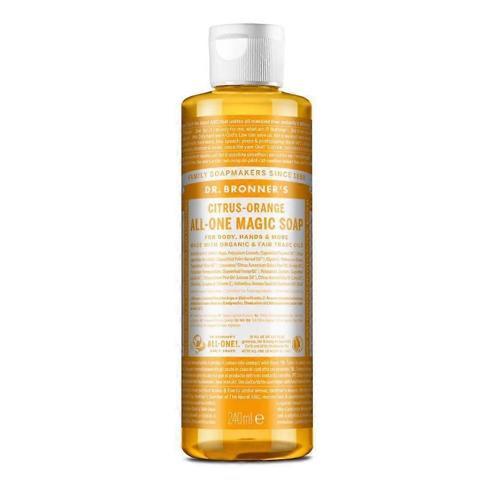 Dr Bronner Org All One Magic Citrus Liquid Soap 240ml - 2 Pack
