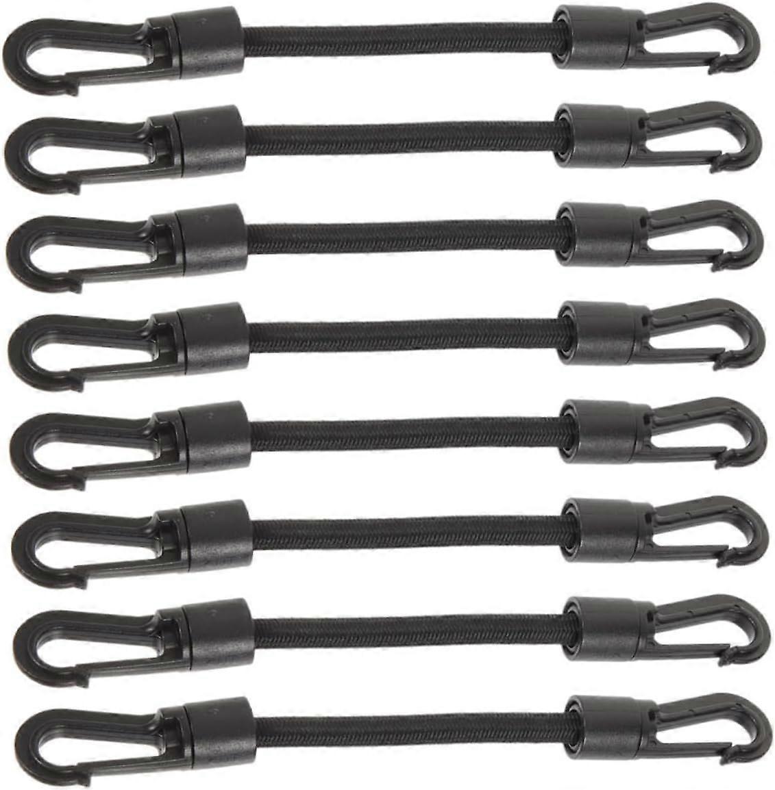 8 Pack Boat Bungee Dock Lines Hooks Elastic Rope Hooks for Kayak Tow Rope