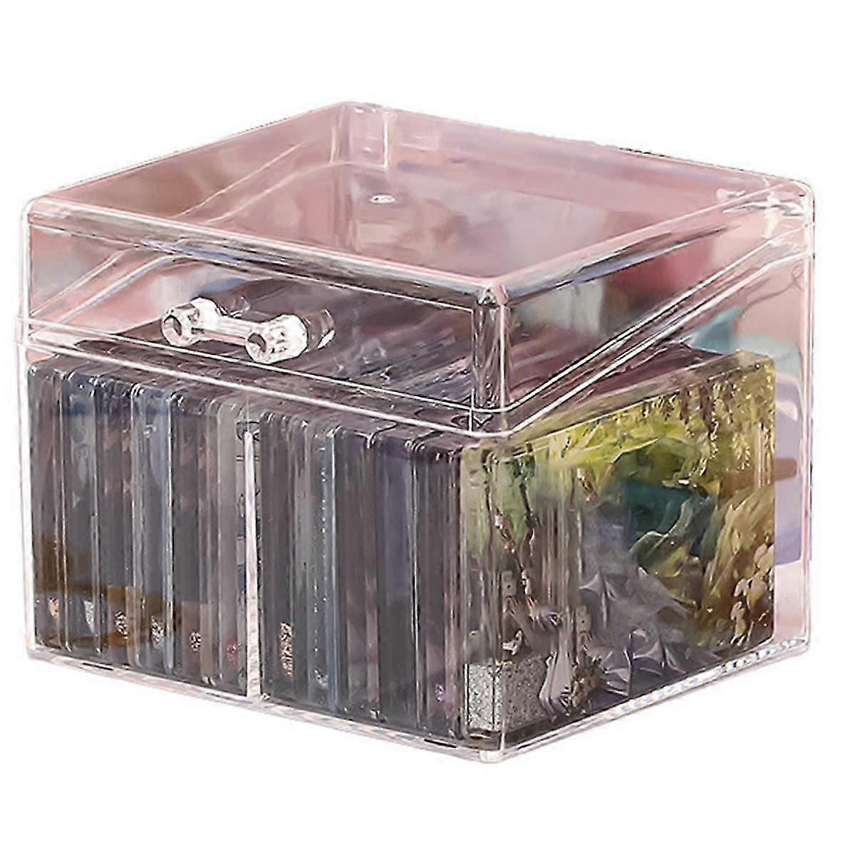 3PCS Photo Card Box Transparent Idol Photo Card Box 3 Inch Card Storage Box Plastic Storage Box School Stationery