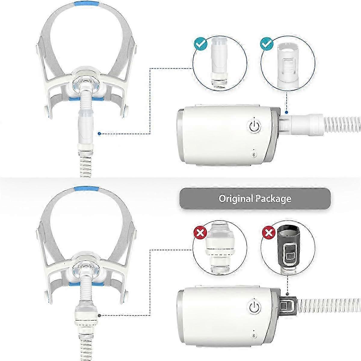 2 Pack Adapters suitable for AirMini Machine,Compatible with 15mm & 22mm Hose Diameter