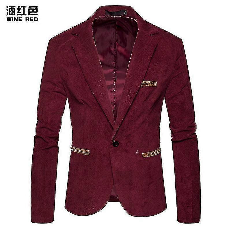 Męska marynarka Corduroy Casual Slim Fit