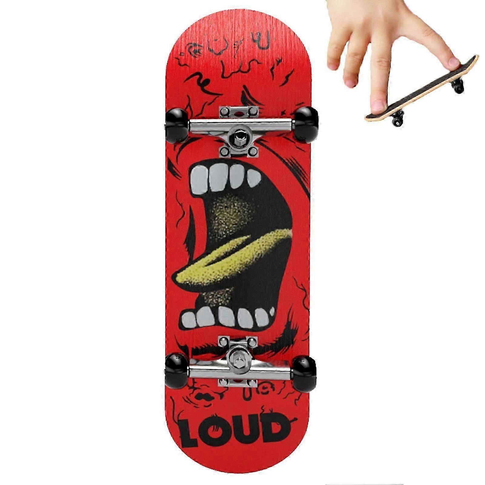 Skateboard with Keyboard, Maple Deck and Interactive Alloy Boards for Children, Fingertip Skateboard, Fidget  Finger Toy, Roller for Coordination'