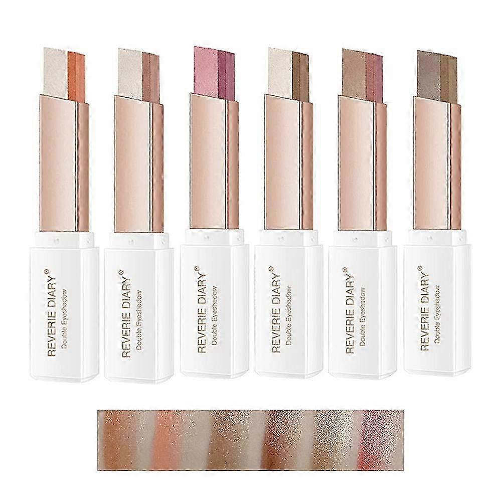 Double Colors Eyeshadow Stick Glitter Shimmer Eyeshadow Gradient Ey...