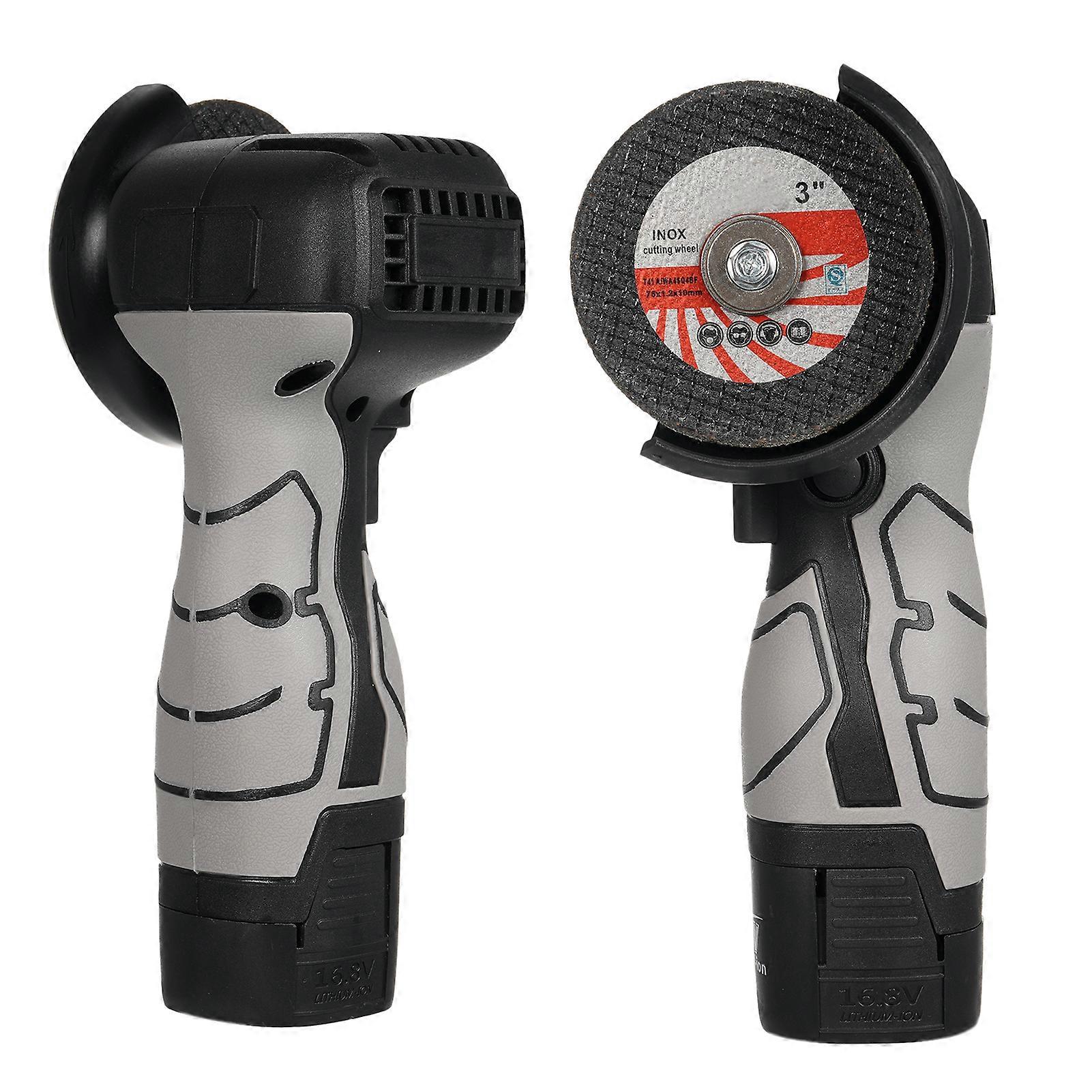 Cordless Mini Angle Grinder 16.8V 2000mAh 70mm Cutting Tool