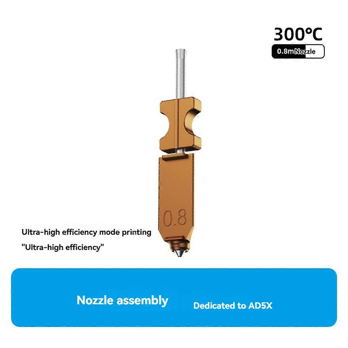 4 Stück aufgerüstet für AD5X Schnellabnehmbare Düse Schnellwechseldüse 0,25 + 0,4 + 0,6 + 0,8 MM 3D-Druckerteile