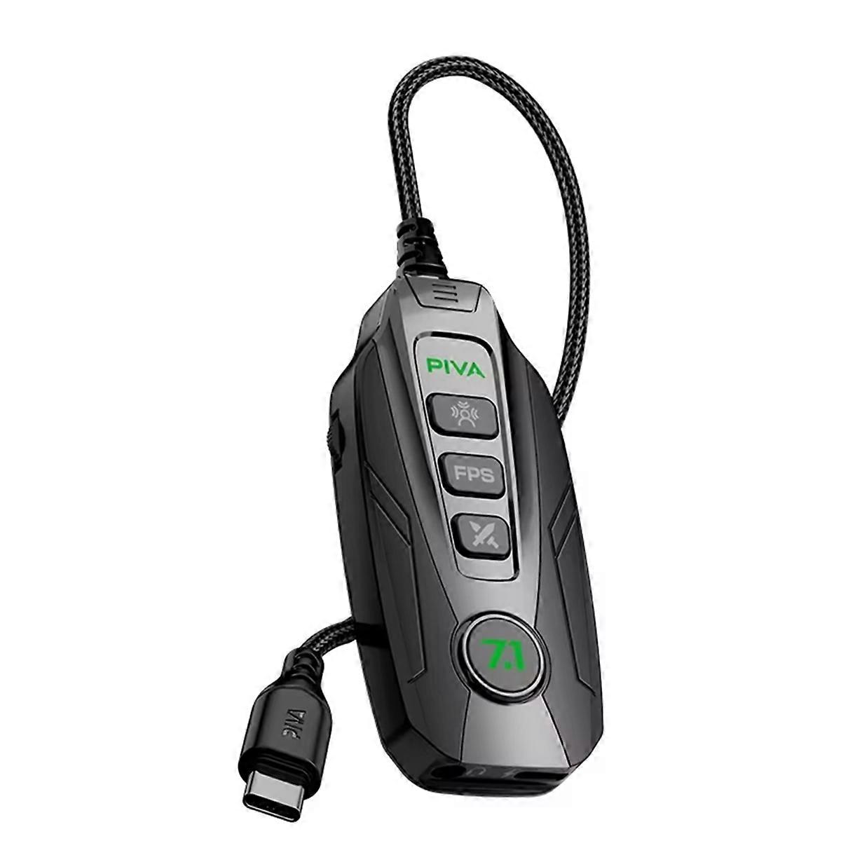 GS20 Game Sound Card Virtual 7.1 Channel Audio Sound Card PD60W Fast Charging APP Intelligent Tuning Adapter for Laptop