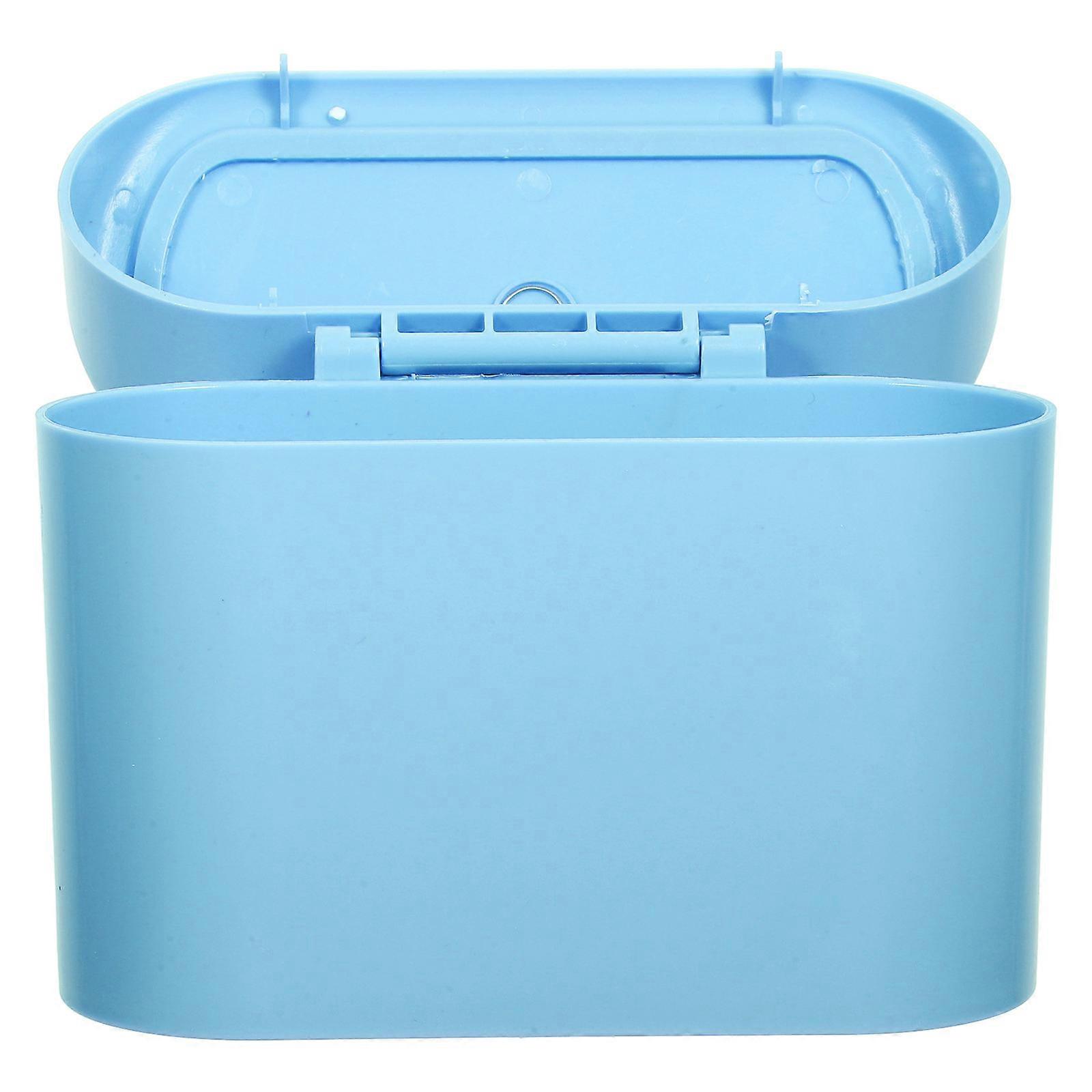 Car Accessories Trash Can Small Car Trash Bin Sky-Blue 16.00X14.30X8.50CM Garbage Storage 1Pack