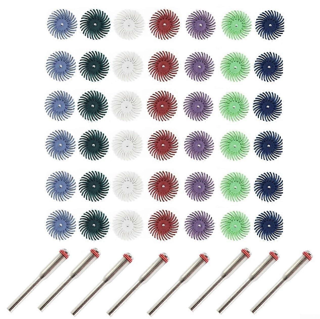 Abrasive Brushes, 50Piece Set, Rotary Tools Compatible, For Precision Work