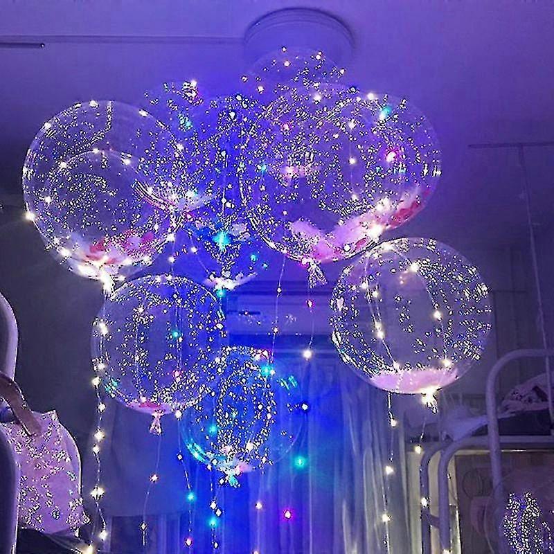 Transparent round balloon bobs balloon lights flashing Led helium balloons