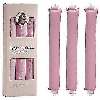 Soft Satin Heatless Hair Curler for Women - Overnight No - Heat Styling Rods, Sleep - In Curls for All Hair Types3PCS, Black