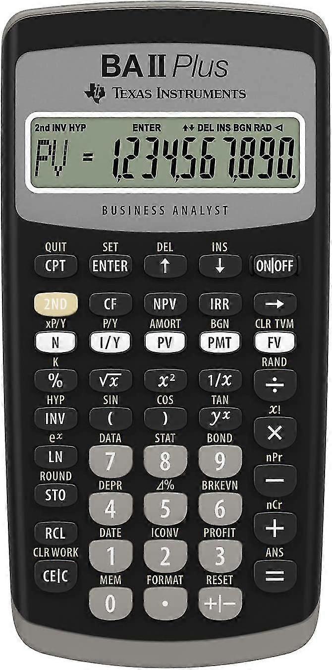 Texas Instruments Ba Ii Plus Financial Calculator,black