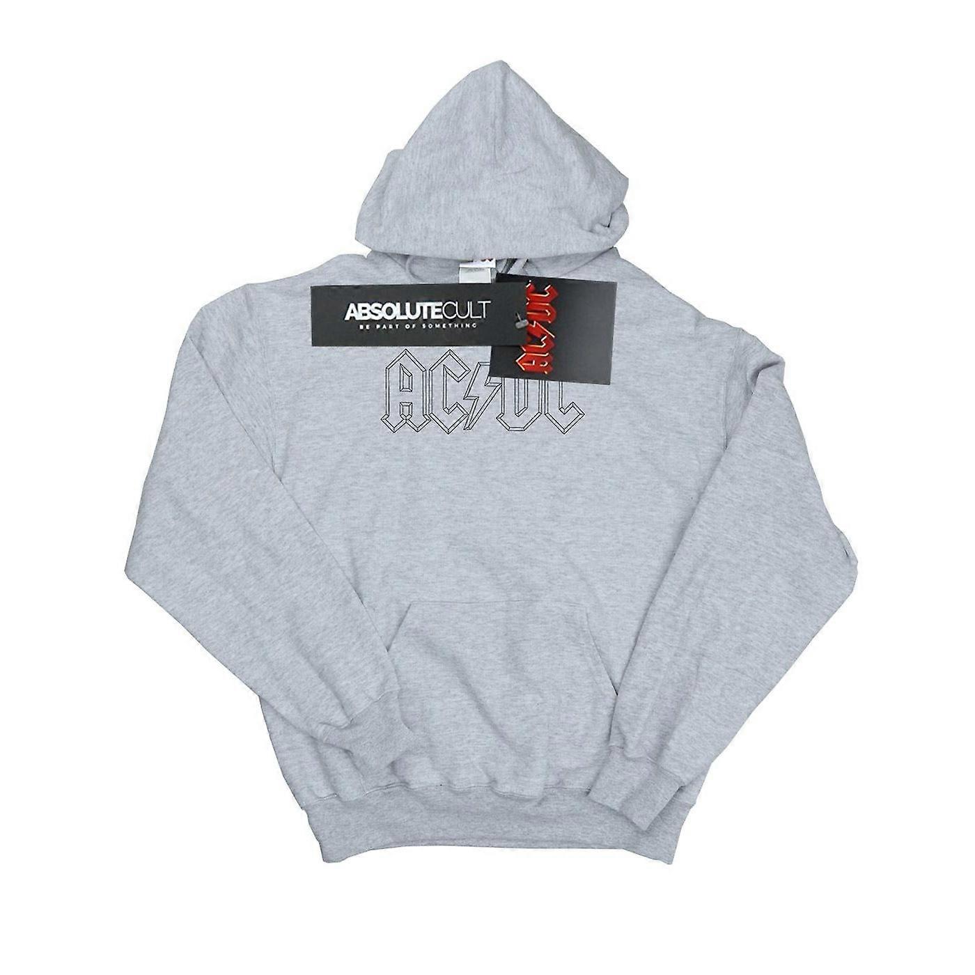 AC/DC gutter svart omriss Logo Hettegenser