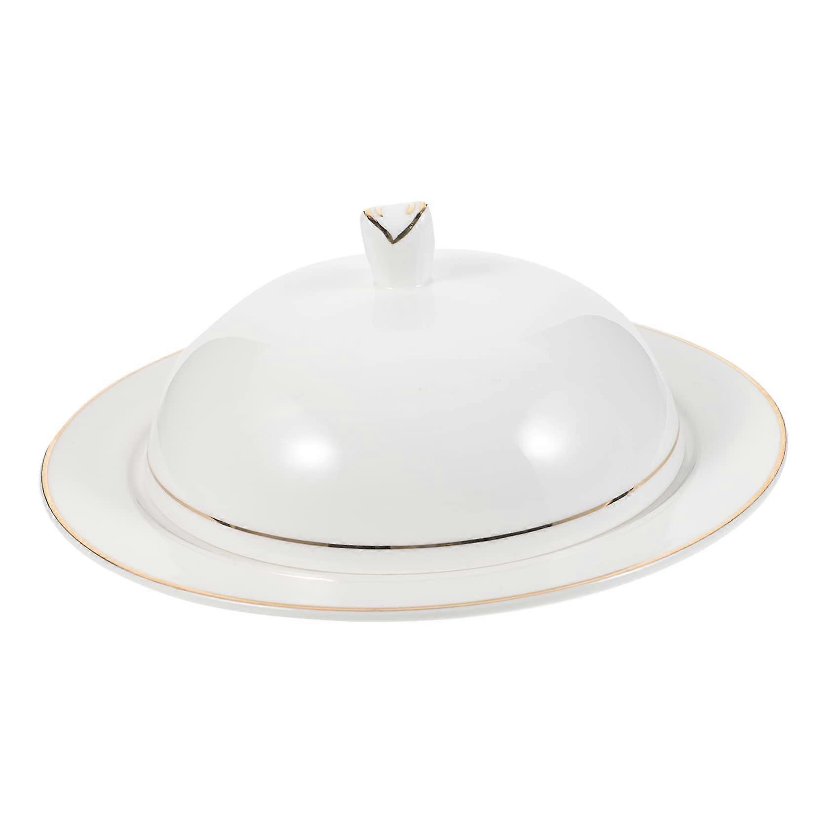 Ceramic Platter Domed Serving Tray For Pasta, Dessert Platter, Elegant Dish