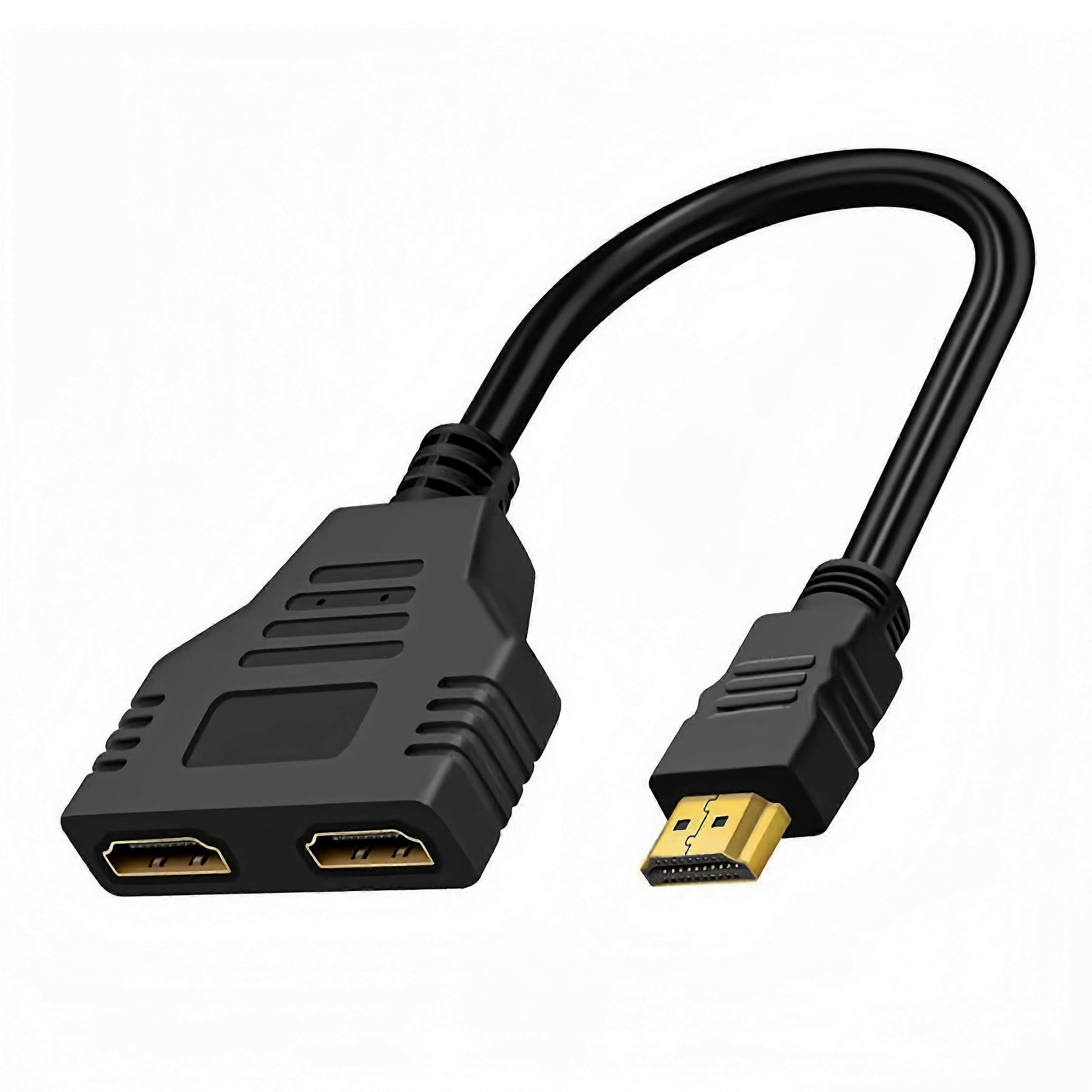 HDMI Double Adapter 1 In 2 Out Splitter For Dual Monitors HDMI 1x2 Splitter
