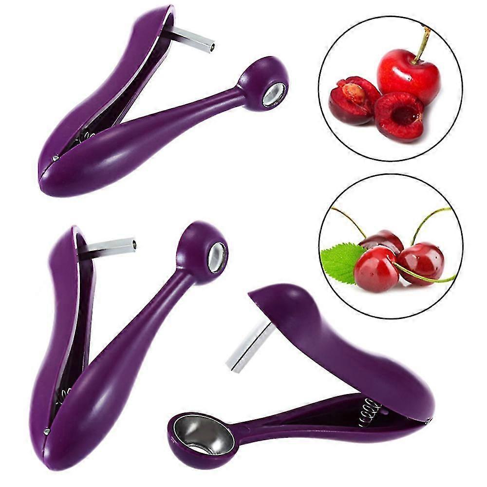 3-pack Cherry Pitter, Cherry Seed Remover Olives Pitter Tool, Pla