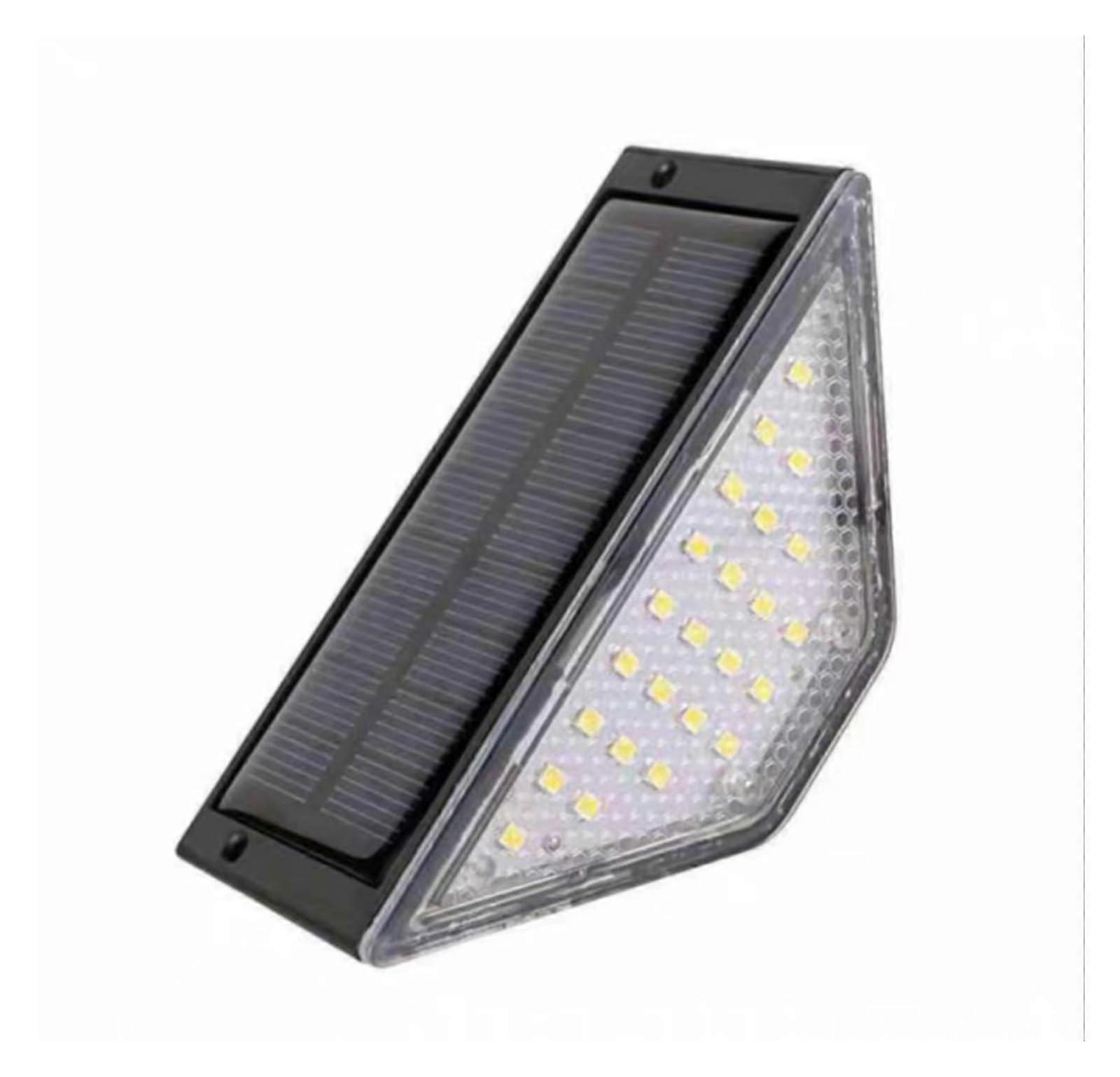 Triangle Solar Step Lights, IP67 Waterproof Outdoor Stair Lights For Steps, Patio, Yard, 4Pack