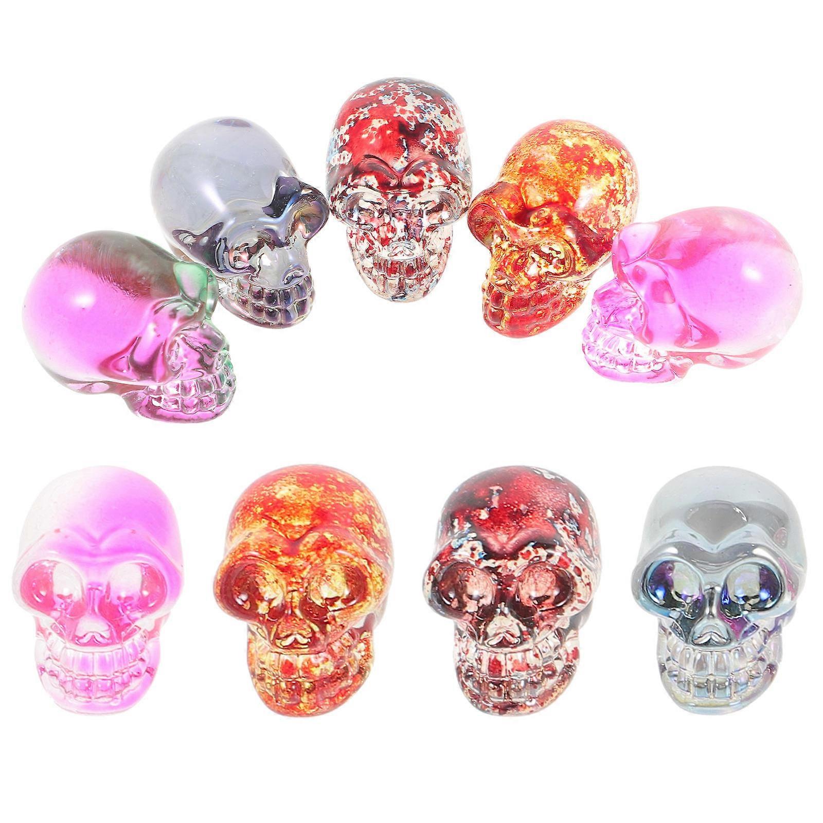 Desktop Decoration Crystal Skeleton Shape Simple Artistic Design 3x1x2.5cm 9Pcs