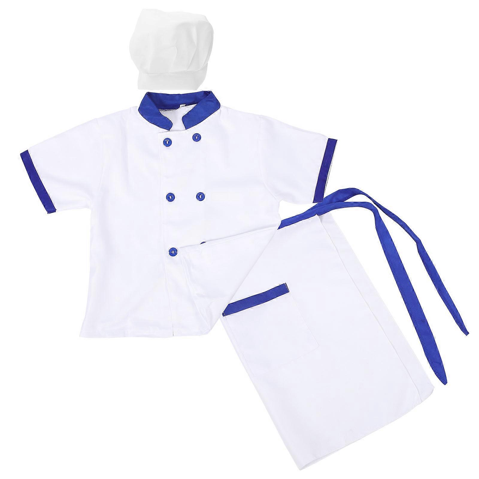Kids Chef Costume Set with Chef Apron for Cooking Role Play 1Set