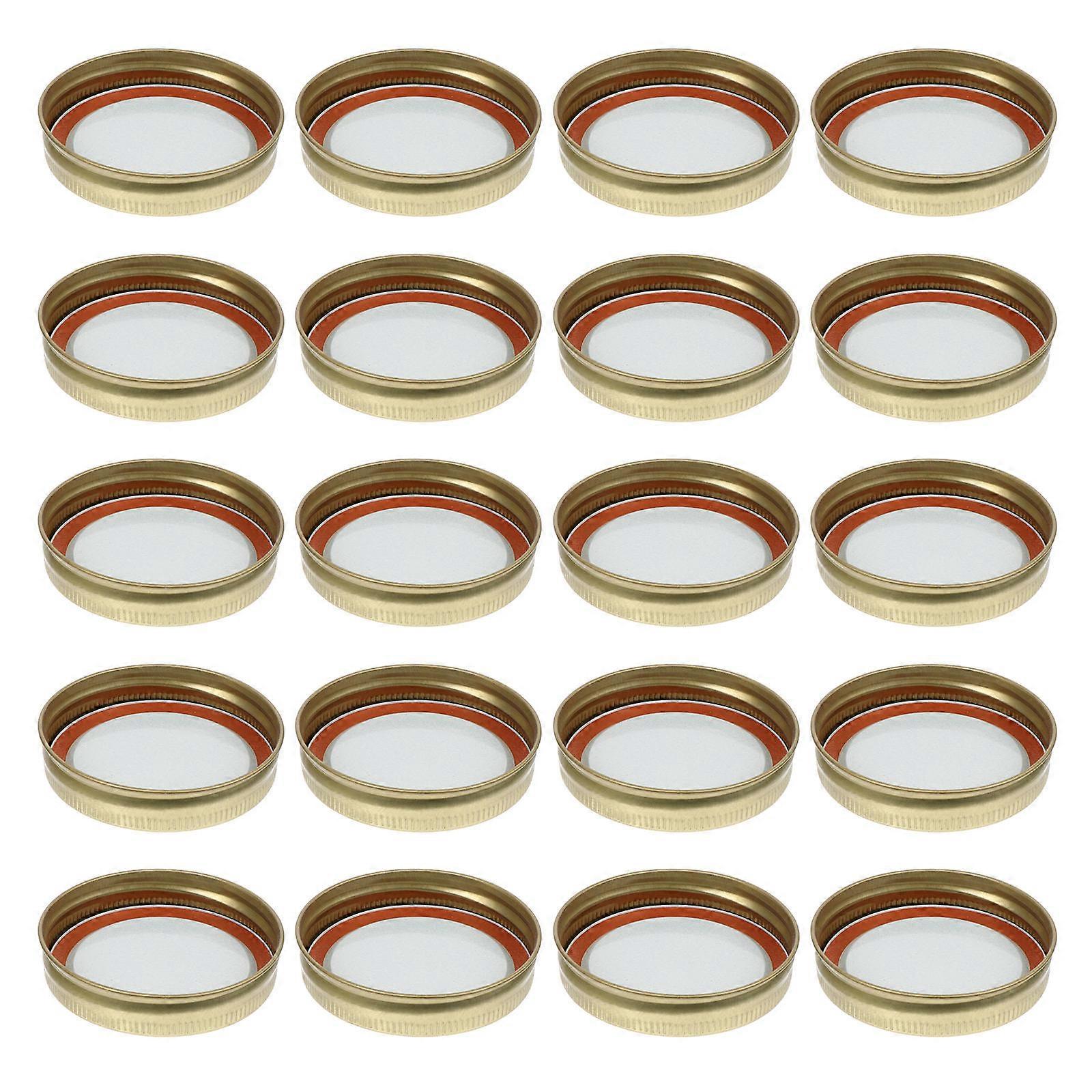 Golden Mason Can Covers Tinplate Lid for Airtight Storage 20Pcs Set