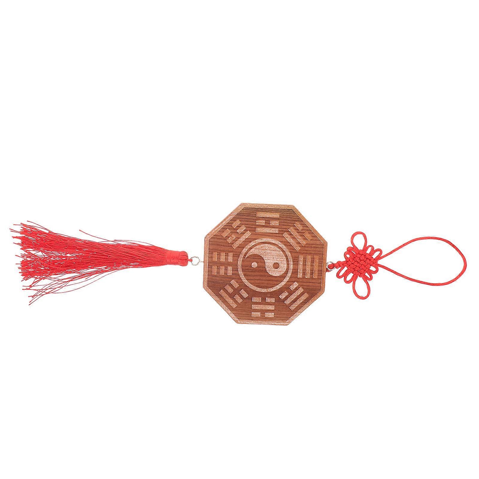 3Pcs Chinese Style Bagua Hanging Pendant For Home Decoration Rectangular Shape With Wood Material