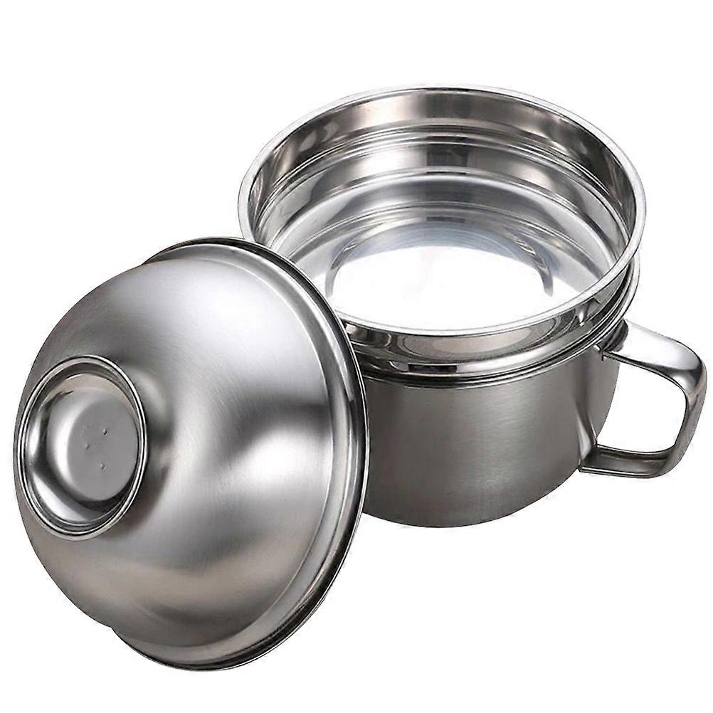 Metal Lunch Container Stainless Steel Food Containers Multi-Functional Ramen Bowl Easy To Clean 1 Set Silver For Daily Use