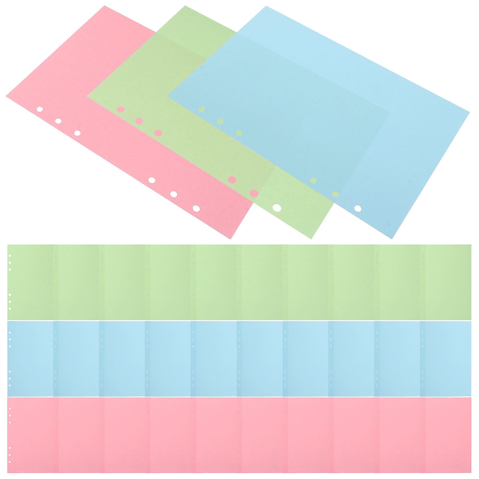 Refill Paper Binder For Study A5 Assorted Color Writing Essential 3Pcs