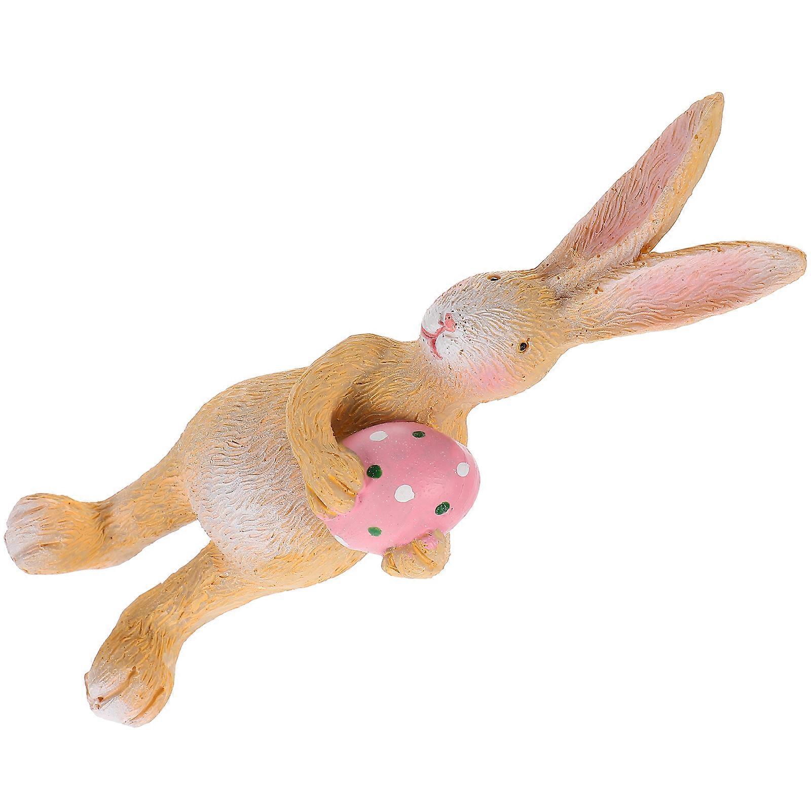 Bunny Figurine 5Pcs Easter Themed Rabbit Statues Home Decoration Multi Color For Spring Season