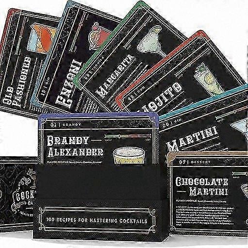 Cocktail Recipe Flashcards with 100 Drinks for Perfect Mixology Skills