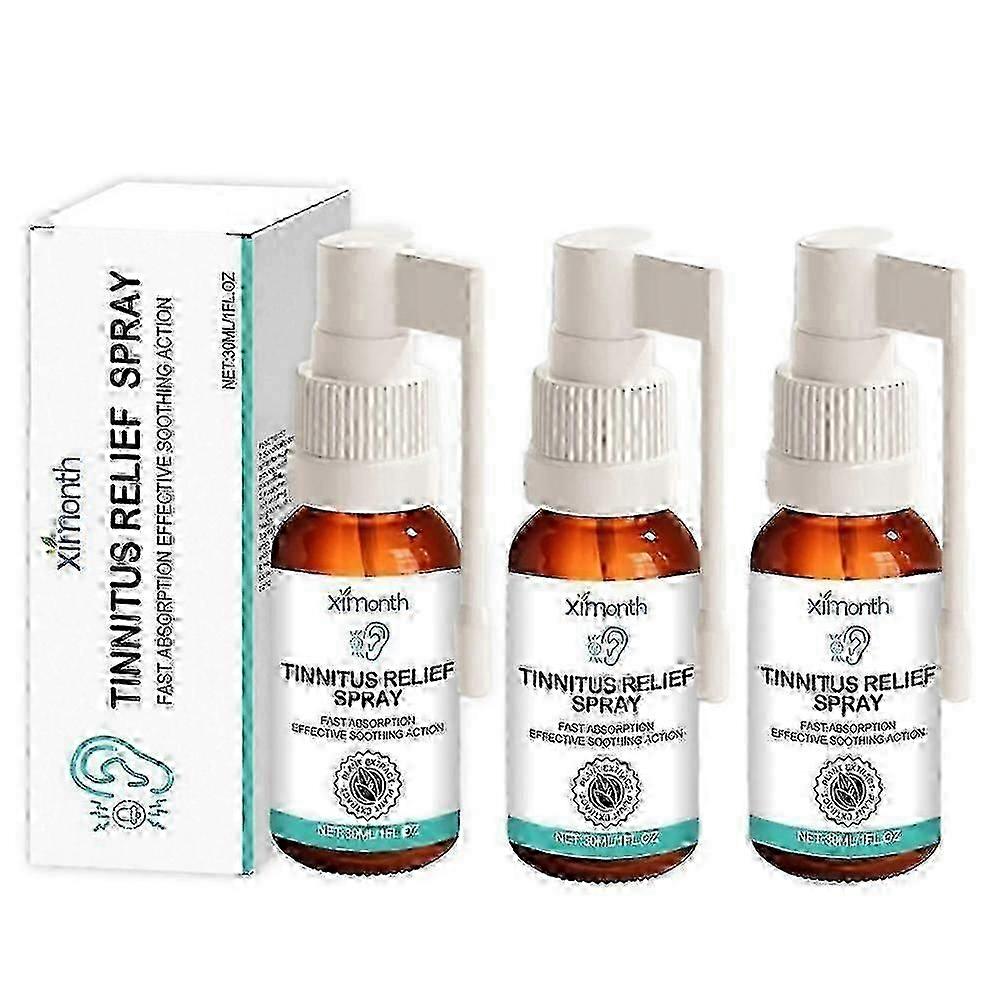 suitable for 1-3X Tinnitus Spray Ear Ringing Relief Relieving Ear Drops Hearing 30ml-jc