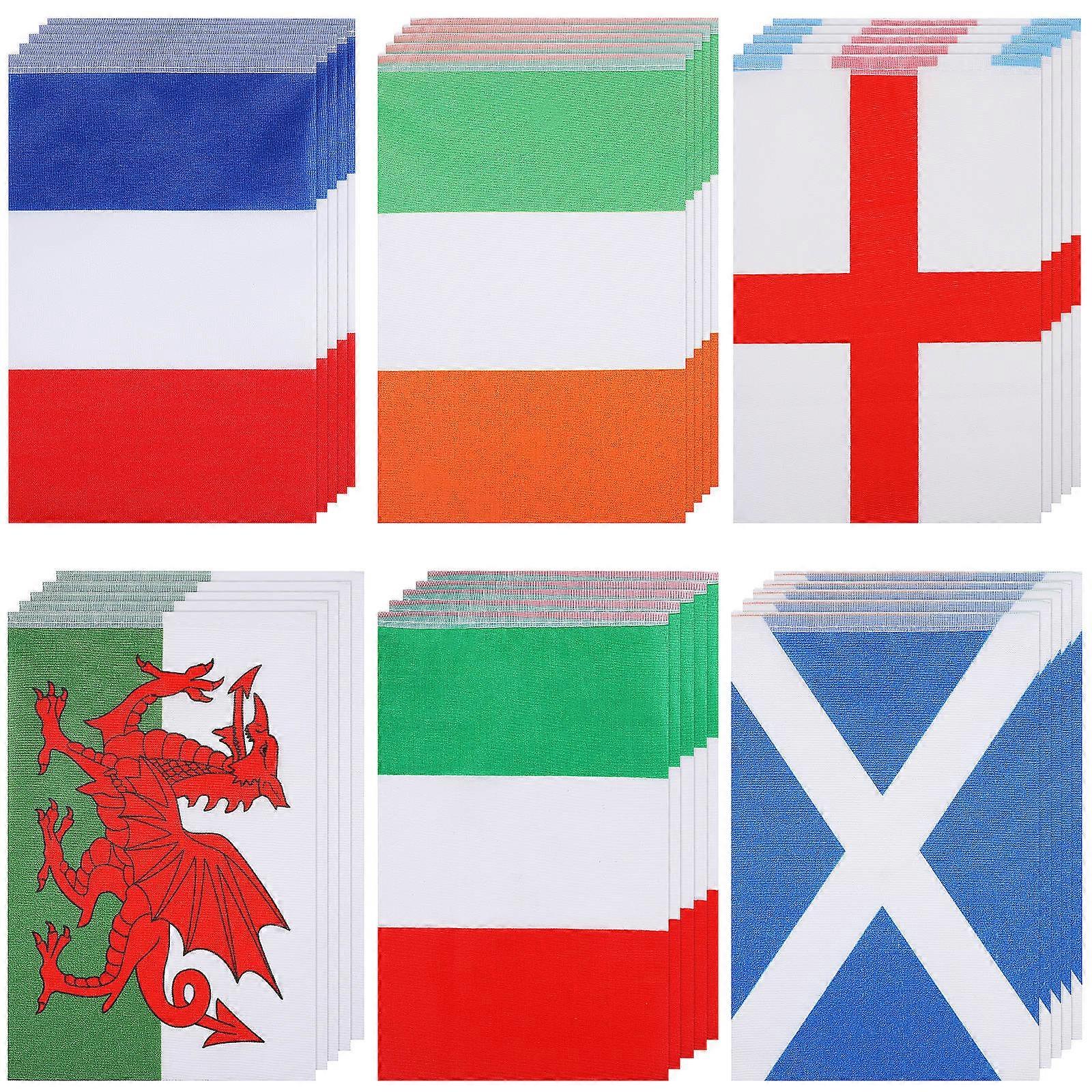 Multi-national Flags Bunting Banner for Festivals and Parades Vibrant Color Decoration 2 Sets