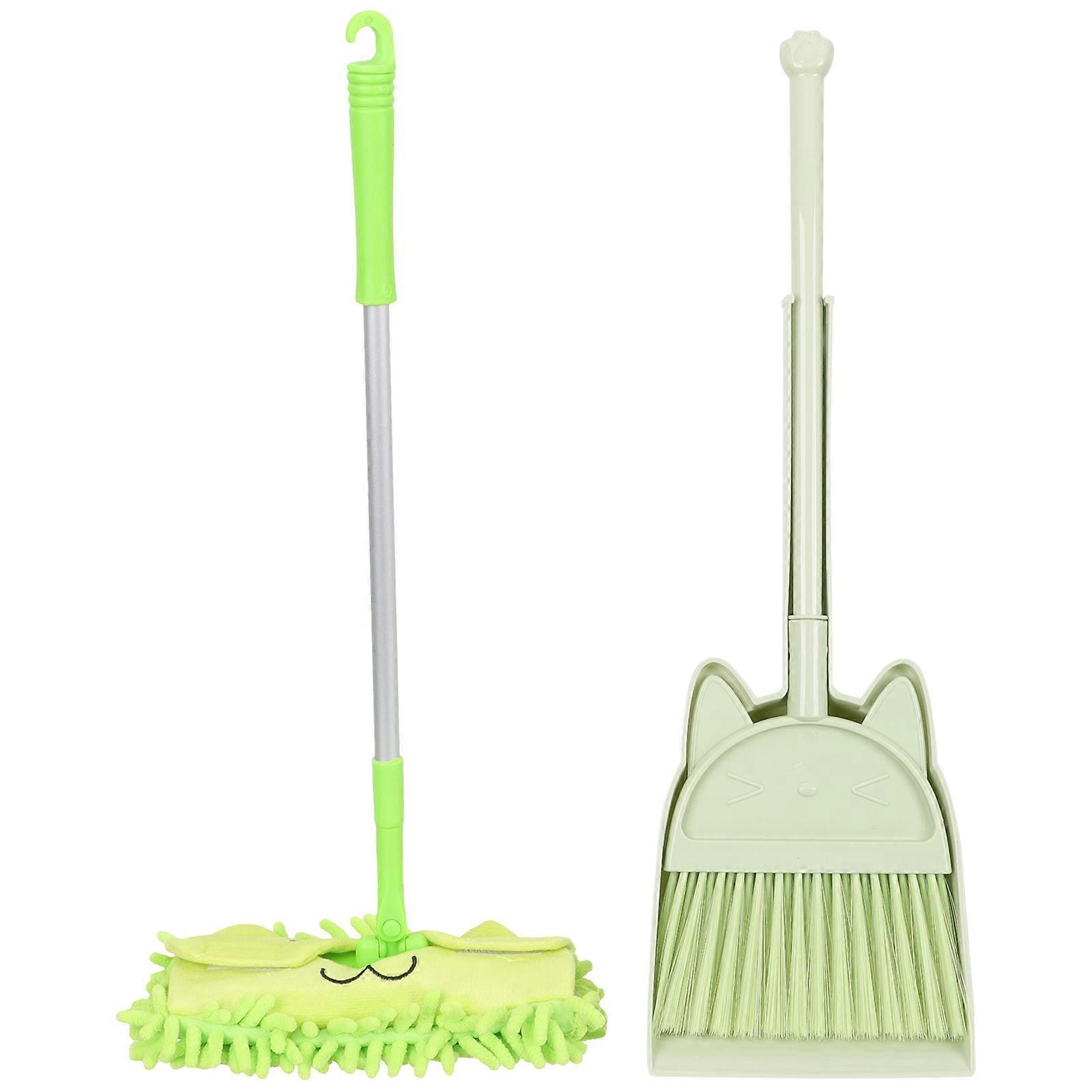 Toddler Broom And Dustpan Set 3 Sets For Children Educational Activities Rectangular Shape 21.61X4.32X1.97in Cleaning