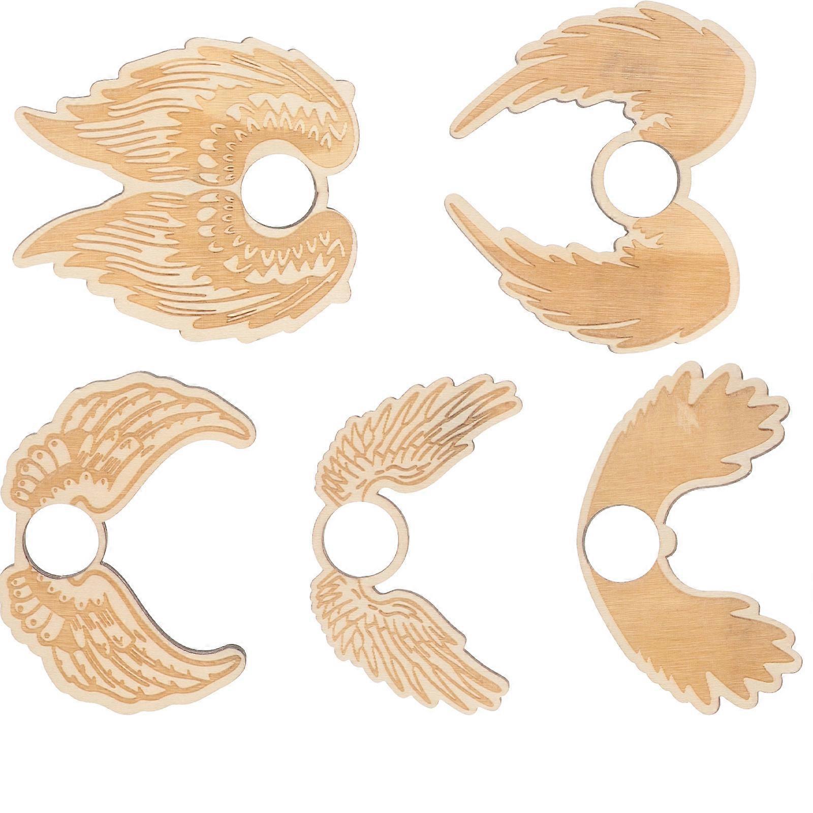 Wooden Crystal Ball Holder Wing Shape Display Stand for 25Pcs Balls