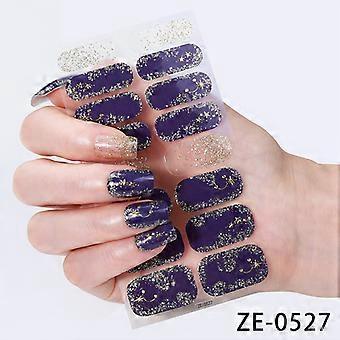 Neue Nagellackfolie Nagelaufkleber 3D Heißprägen glänzender Sternenhimmel Sterne Mond Glitzer Zwiebelpulver Nagelaufkleber ZE-0527 bloßes Stück + Nagelfeile