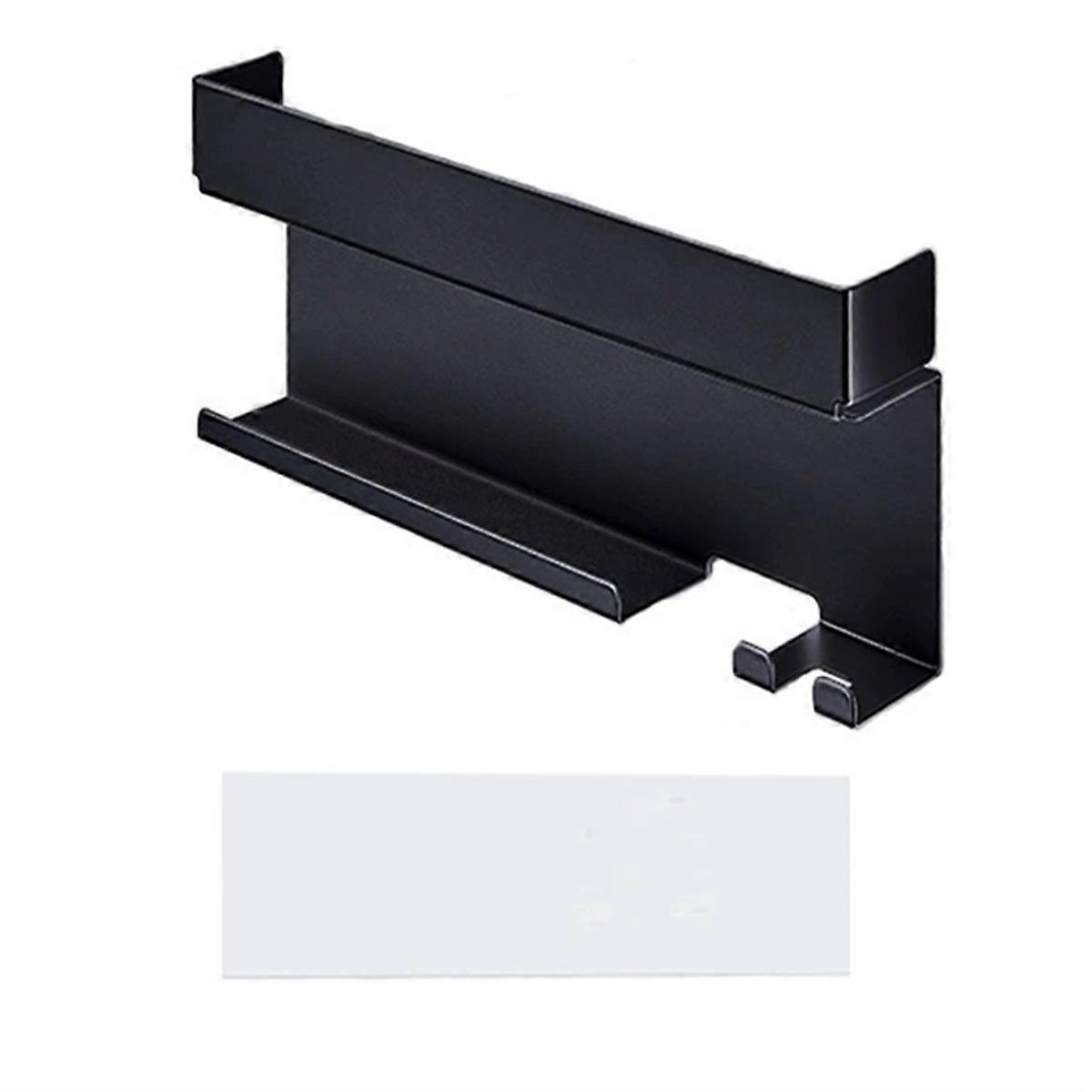 Blow Dryer & Styler Holder, Wall Mounted, Black, Self-Adhesive.