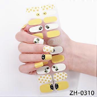 Neue 22 Nagellackfolie Nagelsticker Schachbrett Nagelsticker kleine Biene Nagelsticker ZH-0310 blankes Stück + Nagelfeile