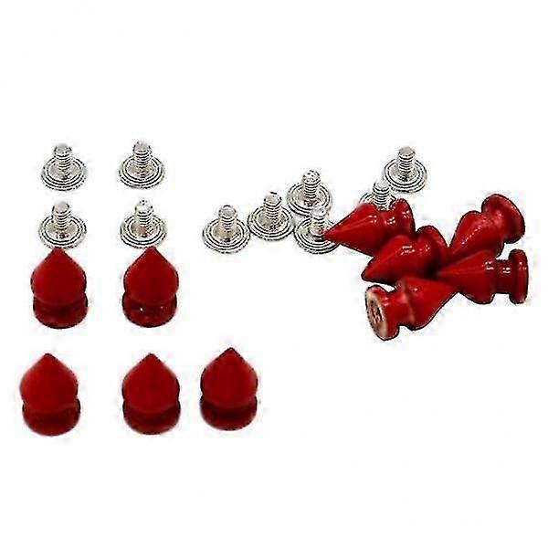 3x10 Sets Red Rivet Screw Back Punk Rock Rivets for Leather Crafts