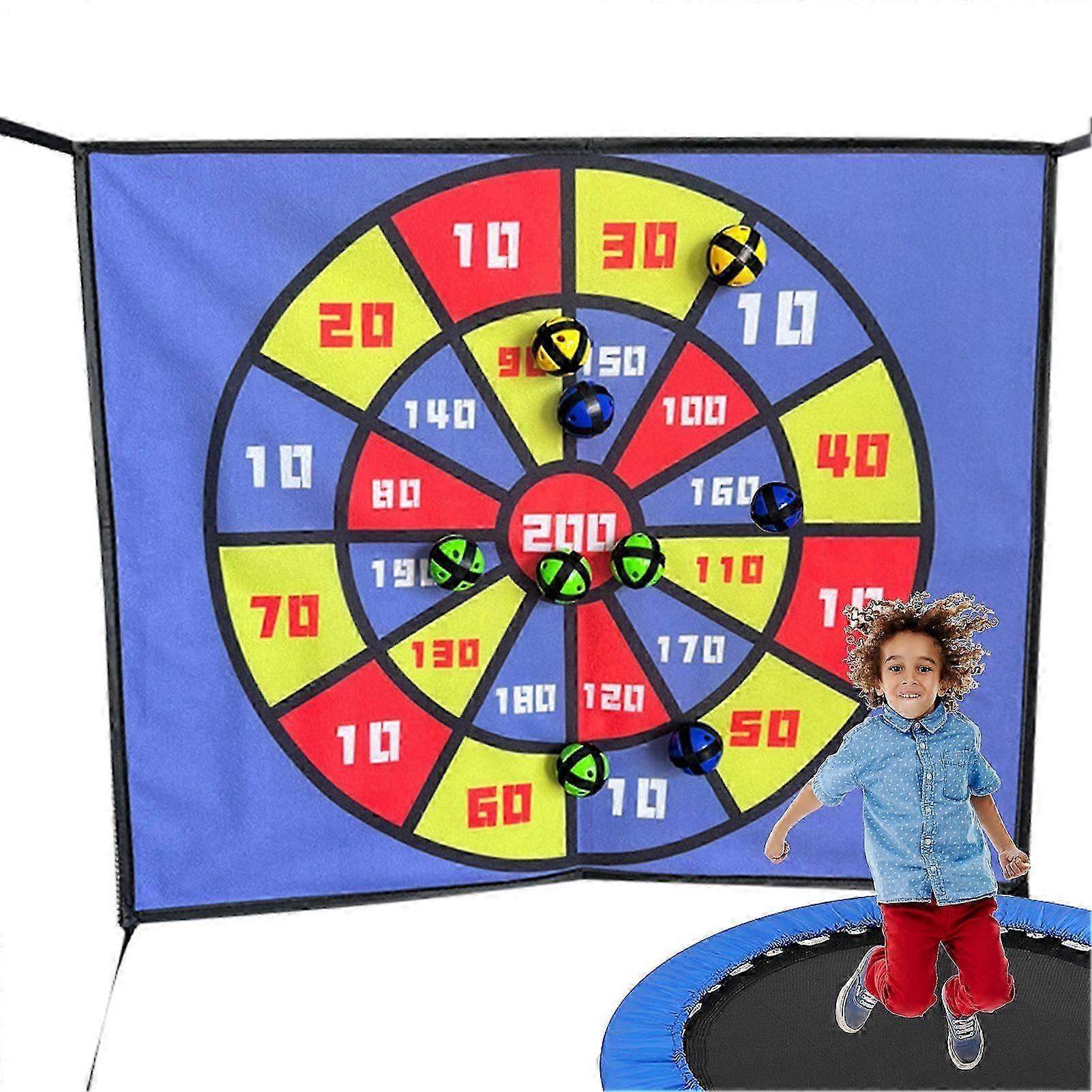 Darts Game Trampoline Dartboard with 10 Sticky Balls for Outdoor Parties