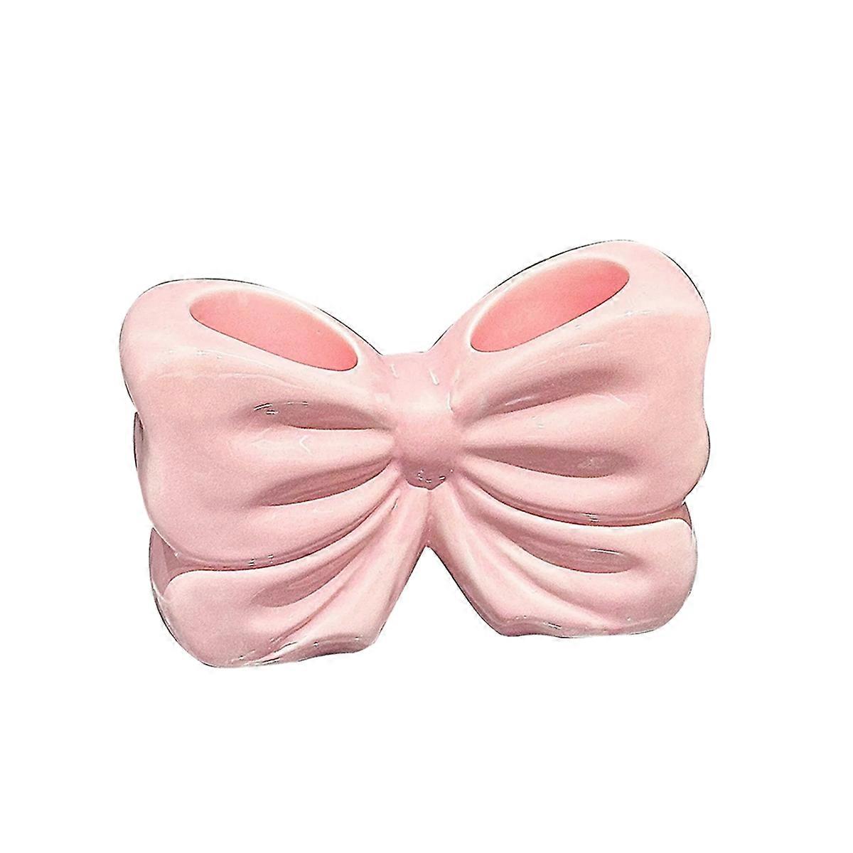 Ceramic Bows Toothbrush Holder Ornament Ceramic Toothbrush Toothpaste Storage Rack Bathroom Accesso
