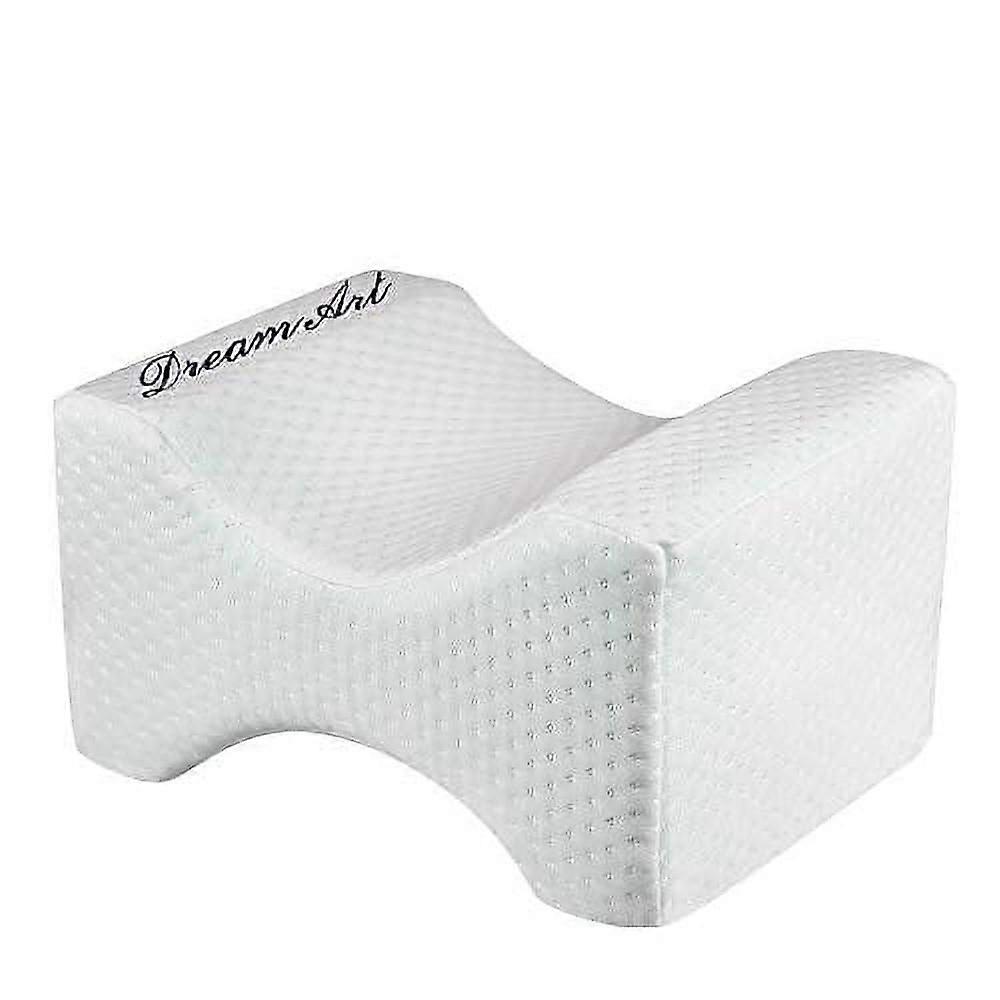 Knee Pillow for Side Sleepers 100% Memory Foam Wedge Contour Spine Alignment, Pregnancy Support, Sciatica and Back Pain Relief